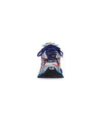 Runner Sneakers - Black & Red & Blue & Grey & Bur