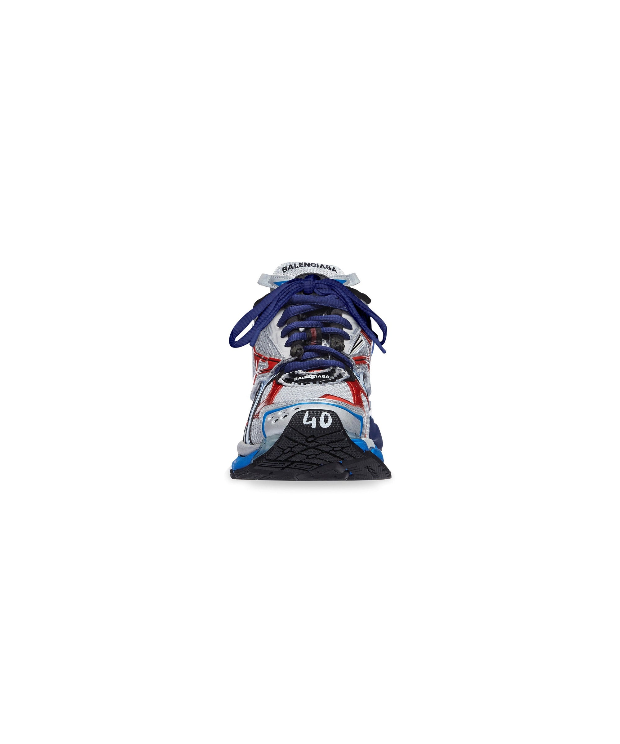 Runner Sneakers - Black & Red & Blue & Grey & Bur