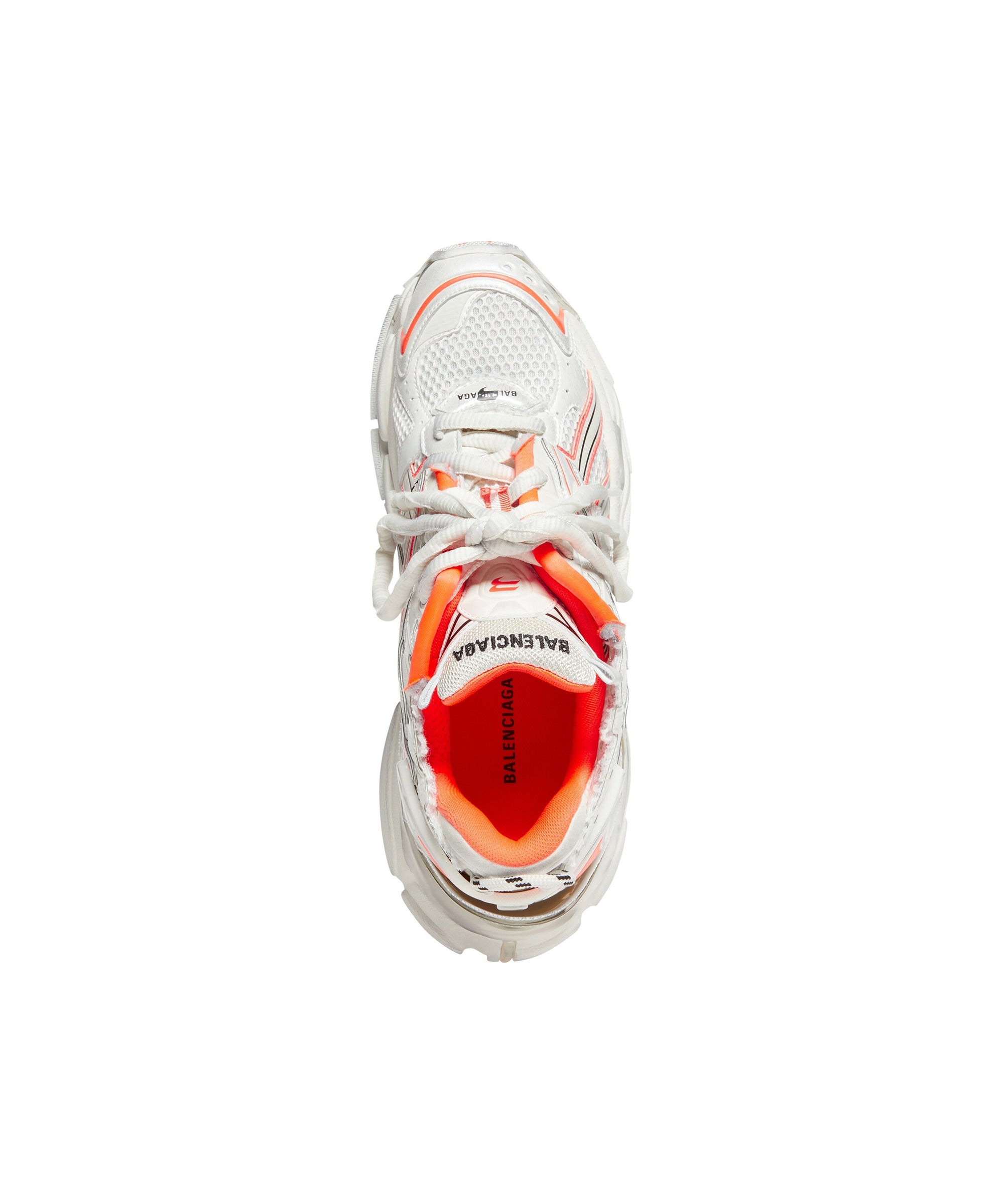 Runner Sneakers - Neon Orange & Eggsh