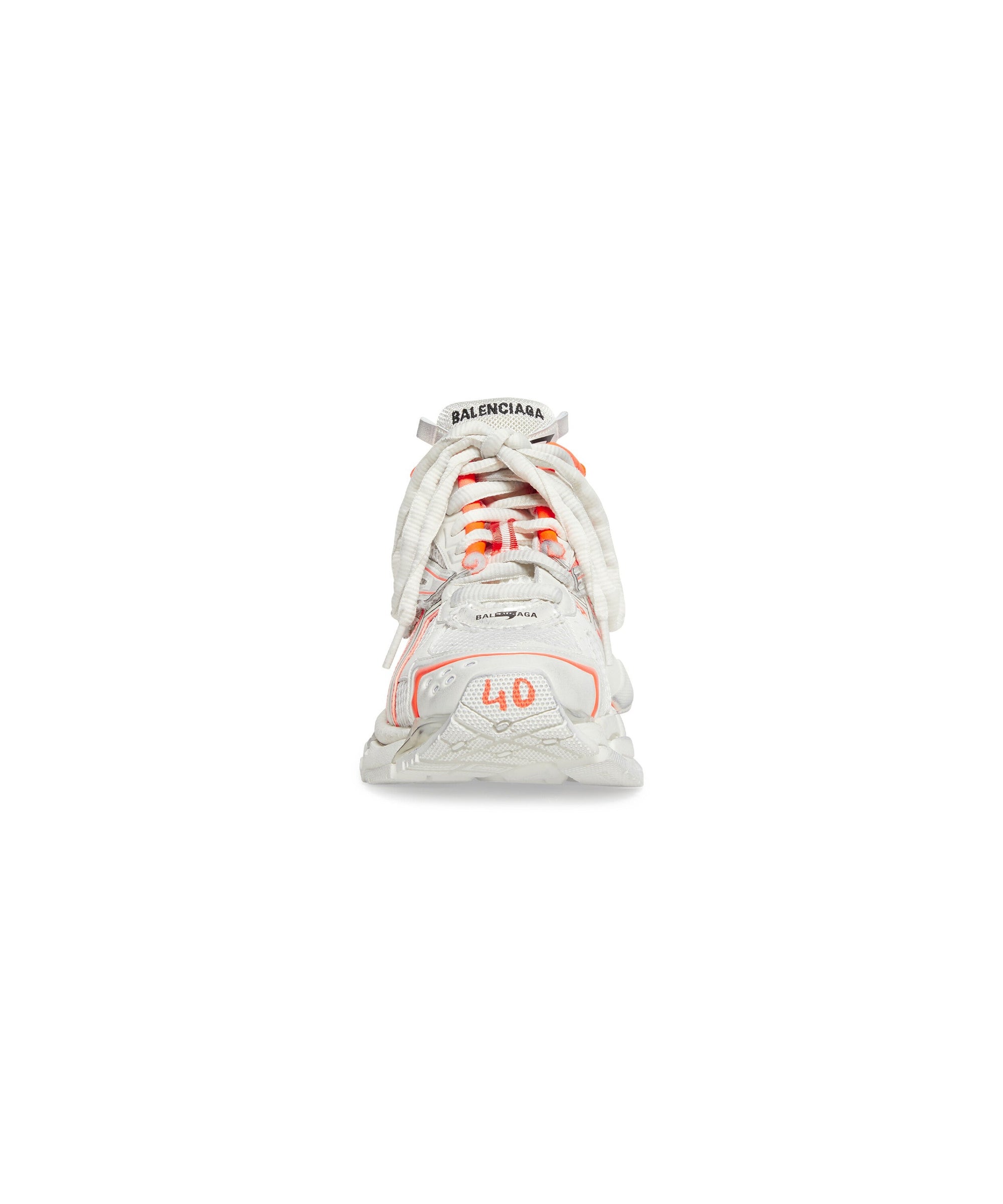 Runner Sneakers - Neon Orange & Eggsh