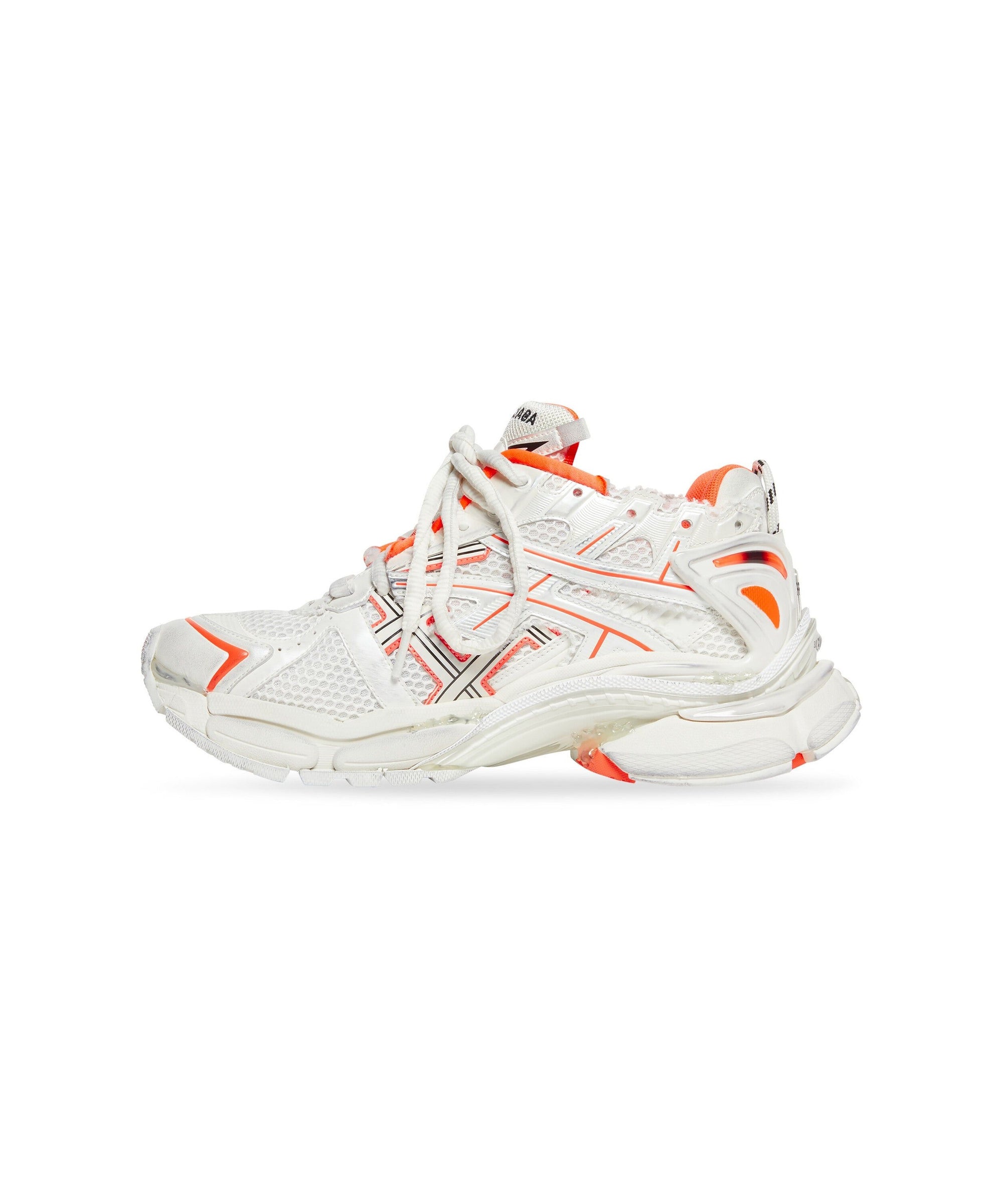 Runner Sneakers - Neon Orange & Eggsh