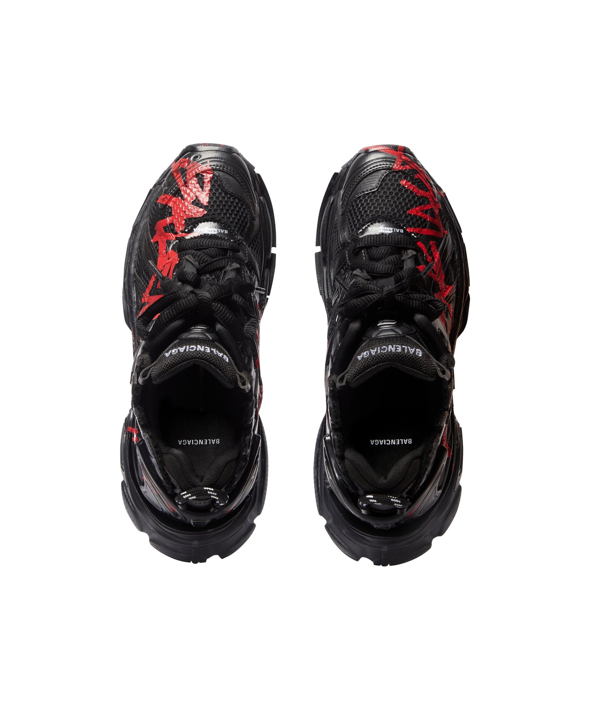 Runner Graffiti Sneakers - Black & Red