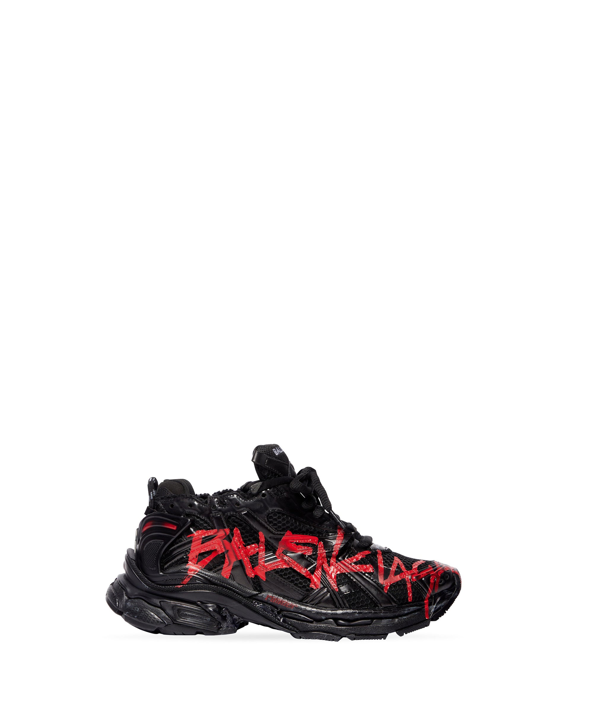 Runner Graffiti Sneakers - Black & Red