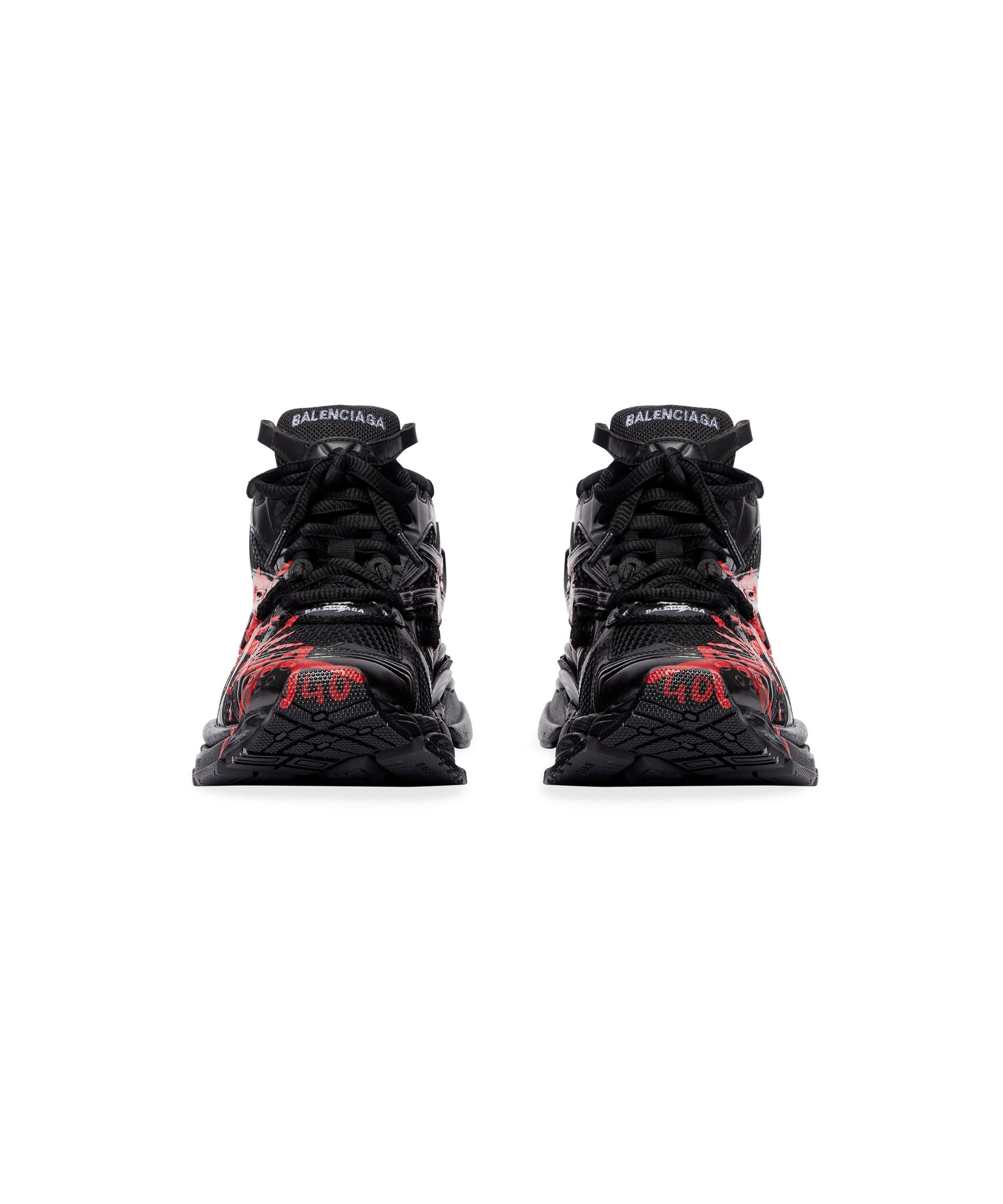 Runner Graffiti Sneakers - Black & Red