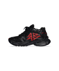 Runner Graffiti Sneakers - Black & Red