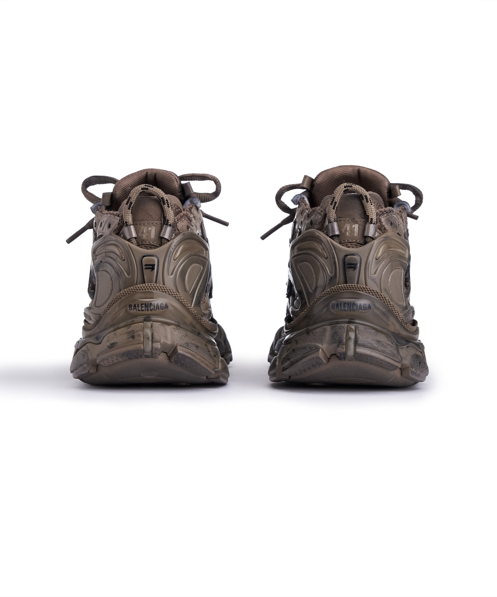 Runner Graffiti Sneakers - Dark Taupe & Black