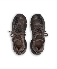 Runner Graffiti Sneakers - Dark Taupe & Black