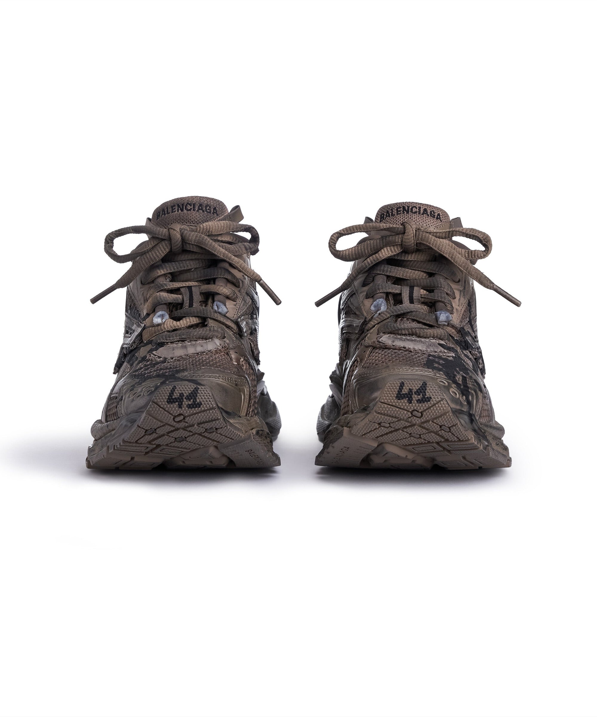Runner Graffiti Sneakers - Dark Taupe & Black