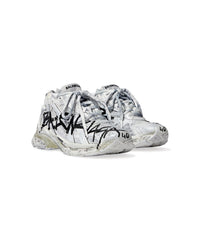 Runner Graffiti Sneakers - White & Black