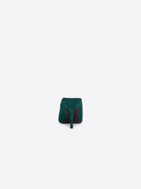 Square Knife with rhinestones dark green bottle 80mm Mules - Dark Green Bottle