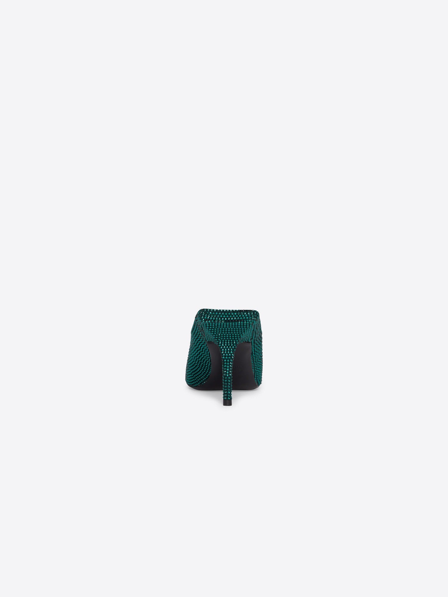 Square Knife with rhinestones dark green bottle 80mm Mules - Dark Green Bottle