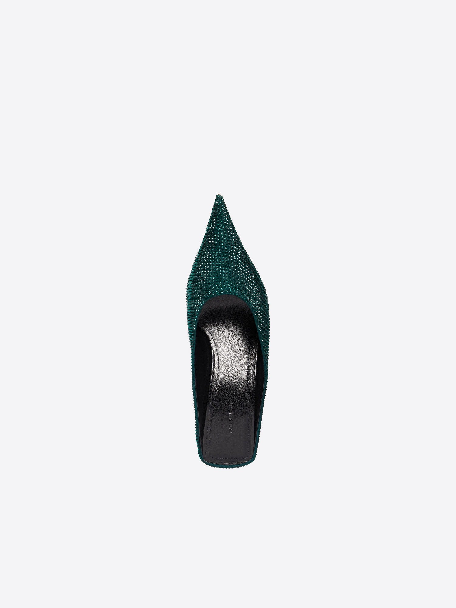 Square Knife with rhinestones dark green bottle 80mm Mules - Dark Green Bottle