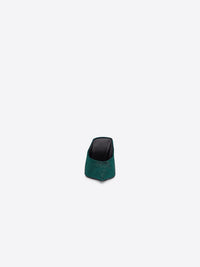Square Knife with rhinestones dark green bottle 80mm Mules - Dark Green Bottle