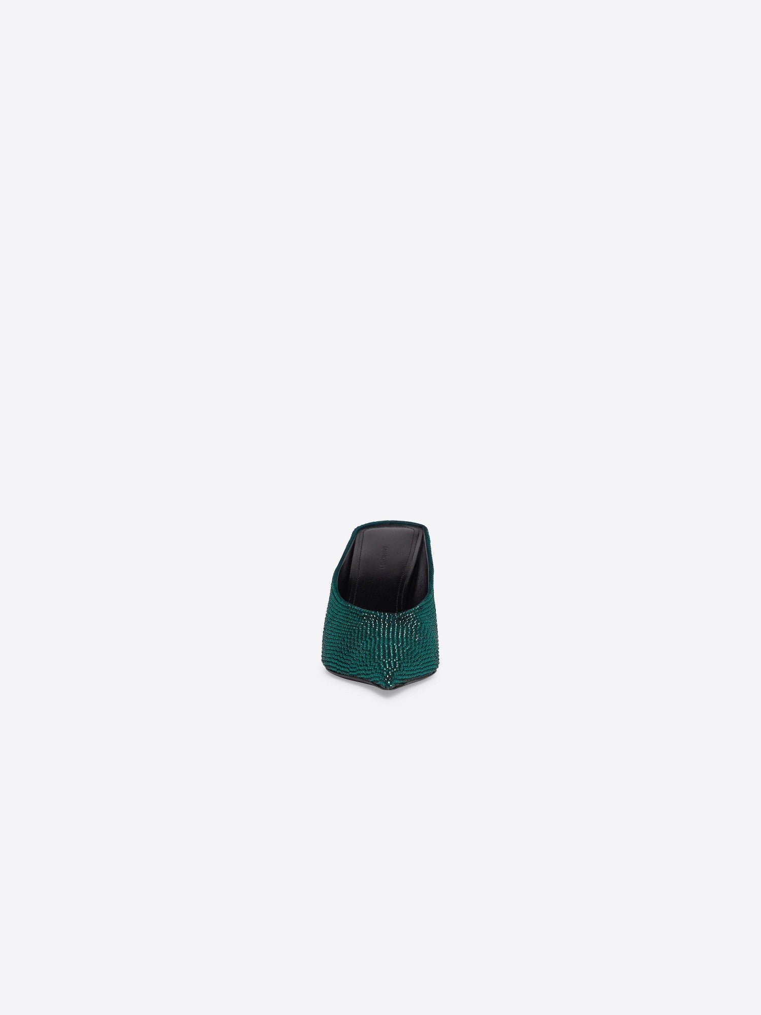 Square Knife with rhinestones dark green bottle 80mm Mules - Dark Green Bottle