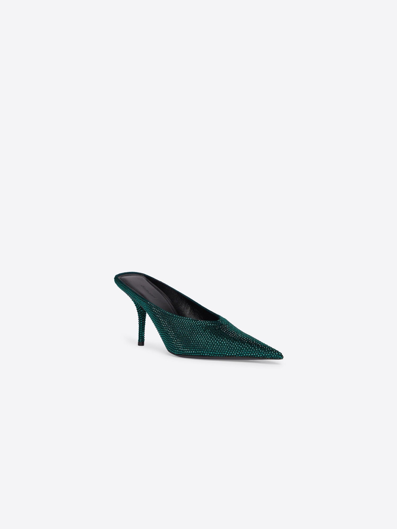 Square Knife with rhinestones dark green bottle 80mm Mules - Dark Green Bottle