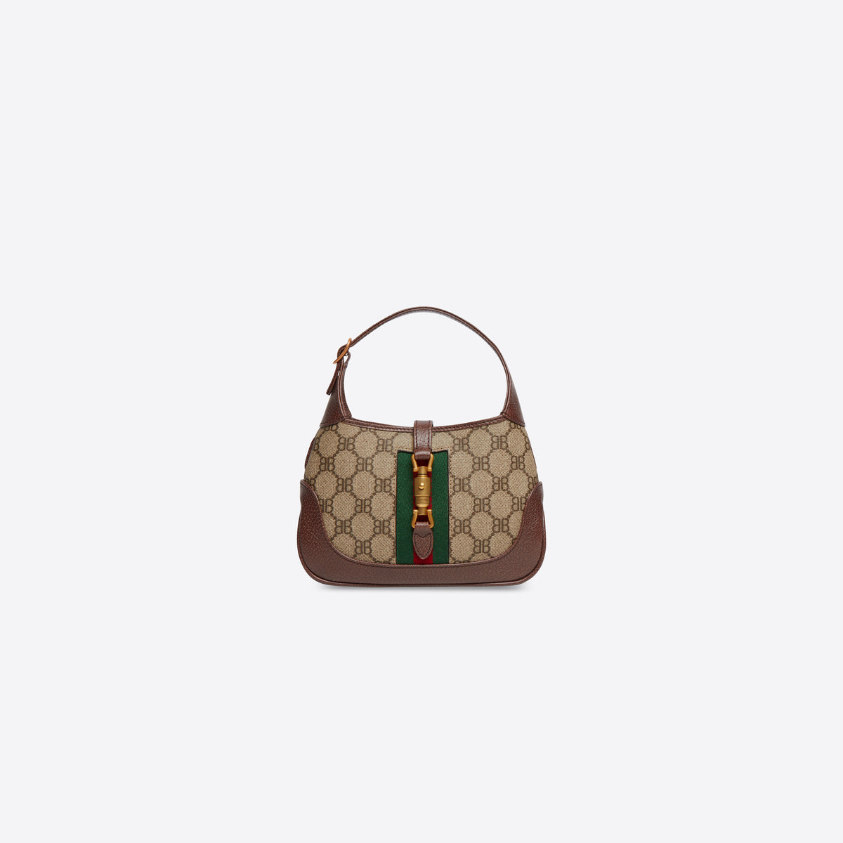 Hacker Mini Hobo Bag In Coated Canvas - Ebony