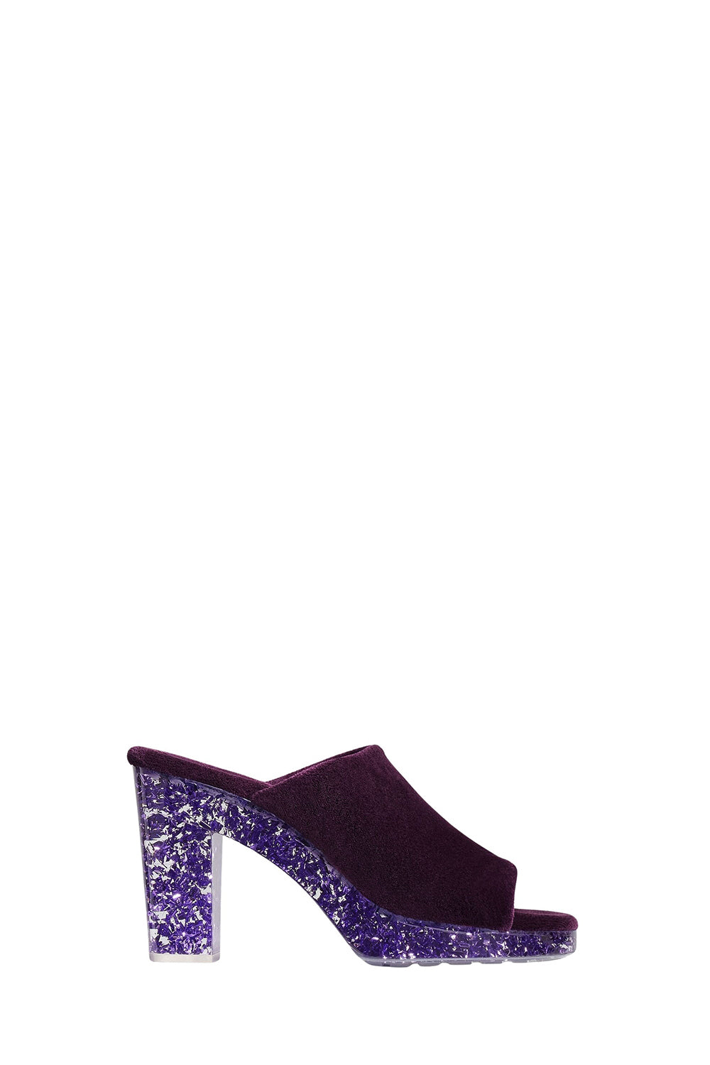 Gleam purple 100mm Mules - Purple