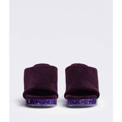 Gleam purple 100mm Mules - Purple