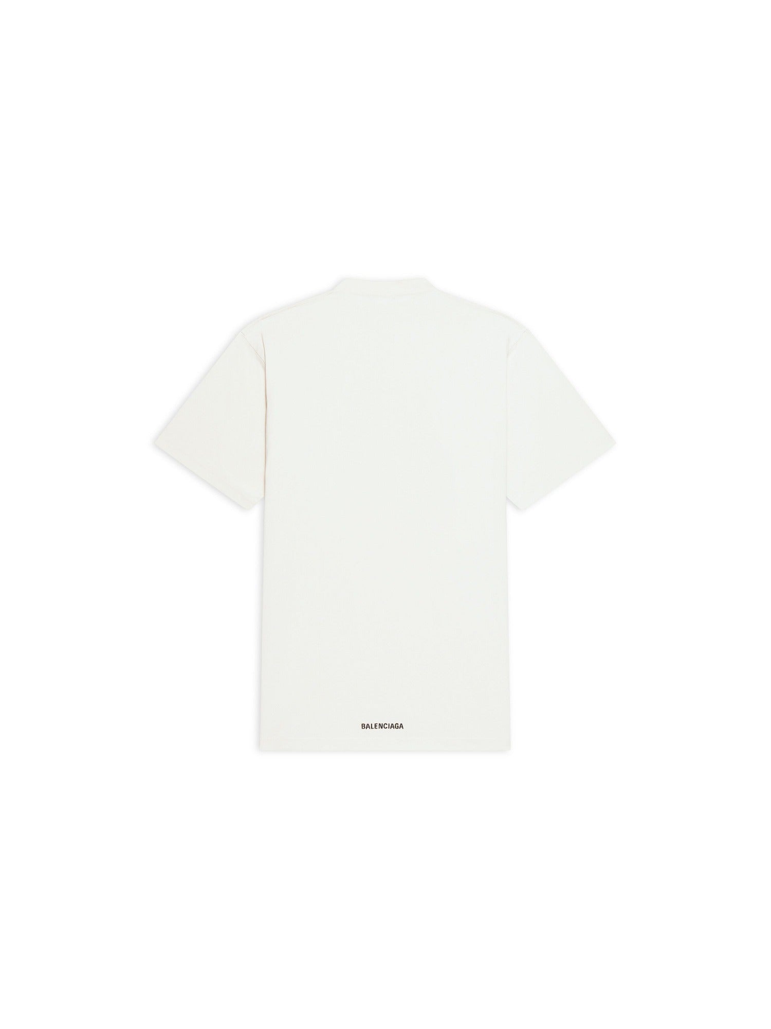 Balenciaga Back Hem Long chalky white & black T-shirt - Chalky White & Black