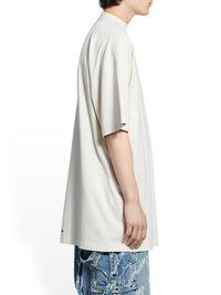 Balenciaga Back Hem Long chalky white & black T-shirt - Chalky White & Black