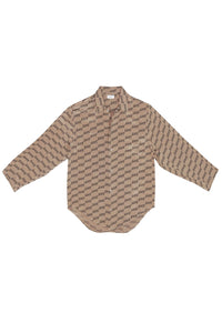 BB Monogram Minimal beige & brown Shirt - Beige & Brown