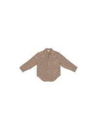 BB Monogram Minimal beige & brown Shirt - Beige & Brown