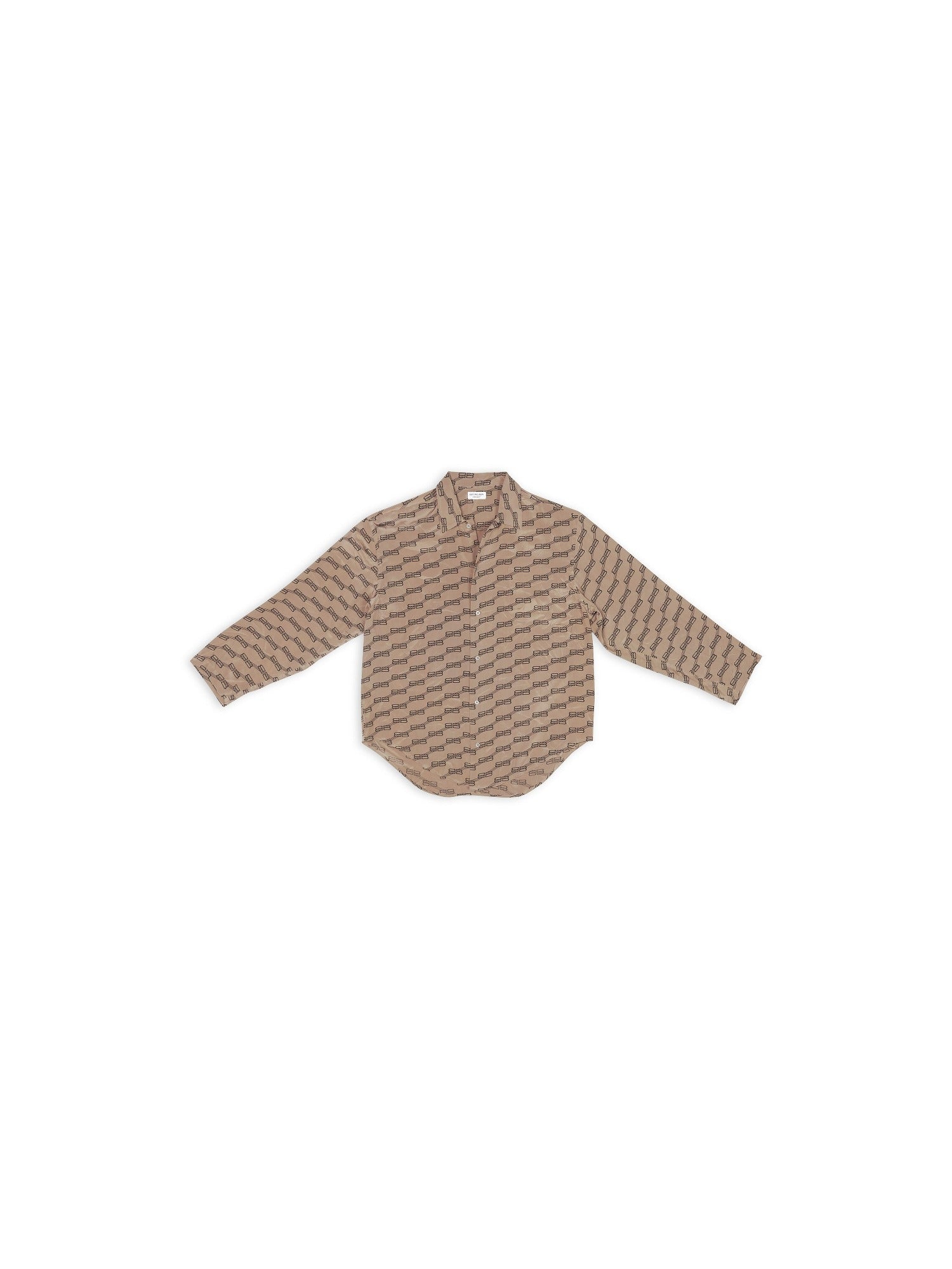 BB Monogram Minimal beige & brown Shirt - Beige & Brown