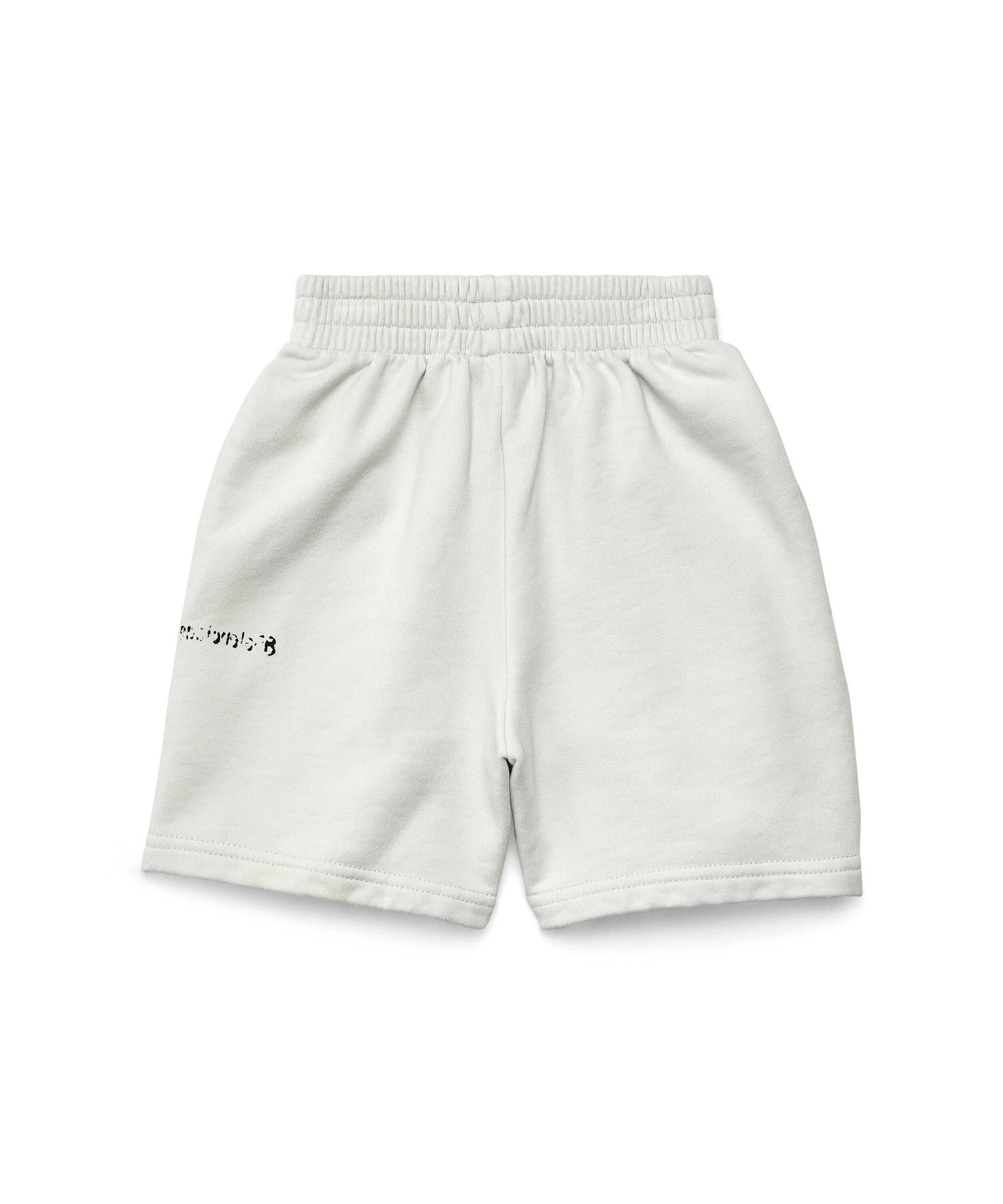 Kids Hand-Drawn BB Corp Jogging Shorts - Dirty White & Black