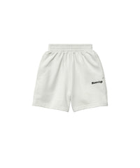 Kids Hand-Drawn BB Corp Jogging Shorts - Dirty White & Black