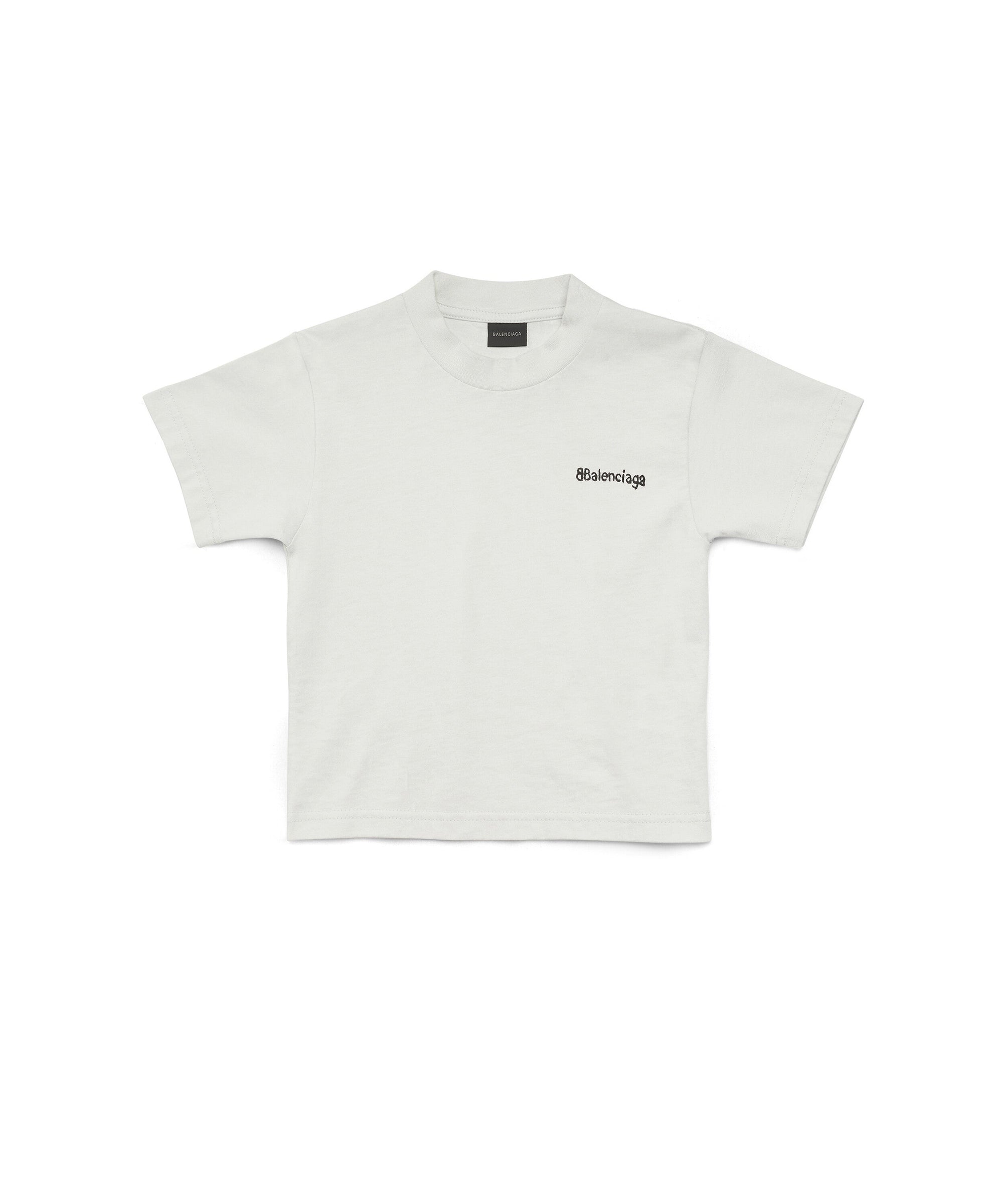 Kids Hand-Drawn BB Corp T-Shirt - Dirty White & Black