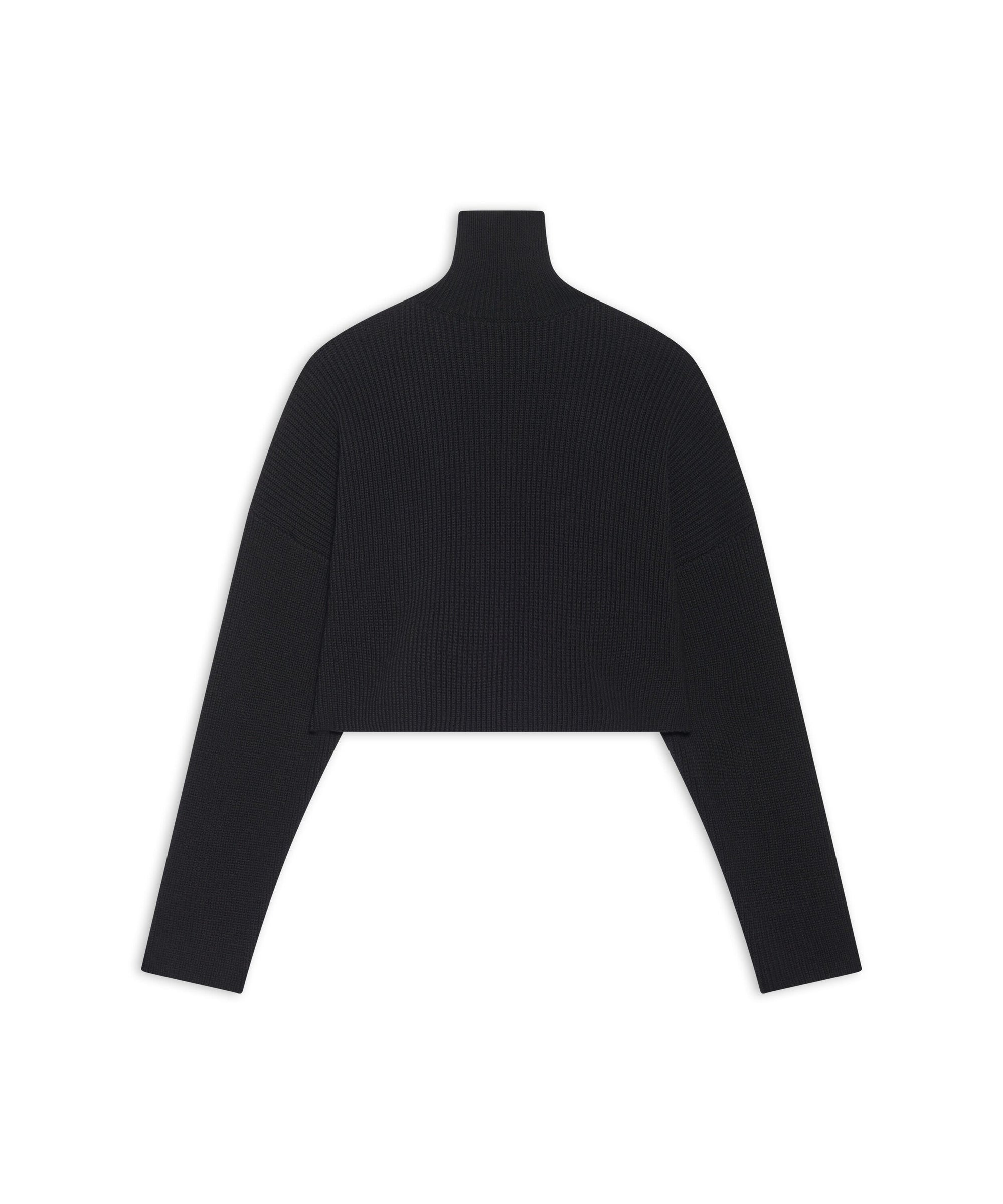 Cropped Sweater - Black