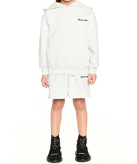 Kids Political Campaign Hoodie - Dirty White & Black