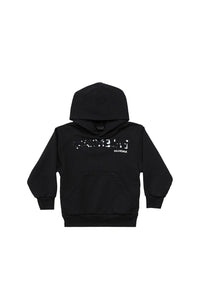 Hand-Drawn Balenciaga black & cocoa Hoodie - Black & Cocoa