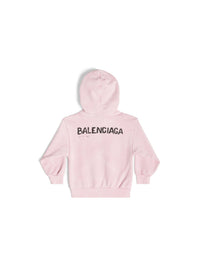 Hand-Drawn Balenciaga faded pink & black Hoodie - Faded Pink & Black