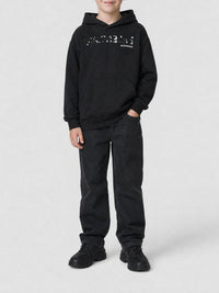 Hand-Drawn Balenciaga black & cocoa Hoodie - Black & Cocoa