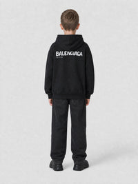 Hand-Drawn Balenciaga black & cocoa Hoodie - Black & Cocoa