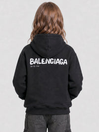 Hand-Drawn Balenciaga black & cocoa Hoodie - Black & Cocoa