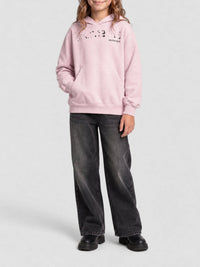 Hand-Drawn Balenciaga faded pink & black Hoodie - Faded Pink & Black