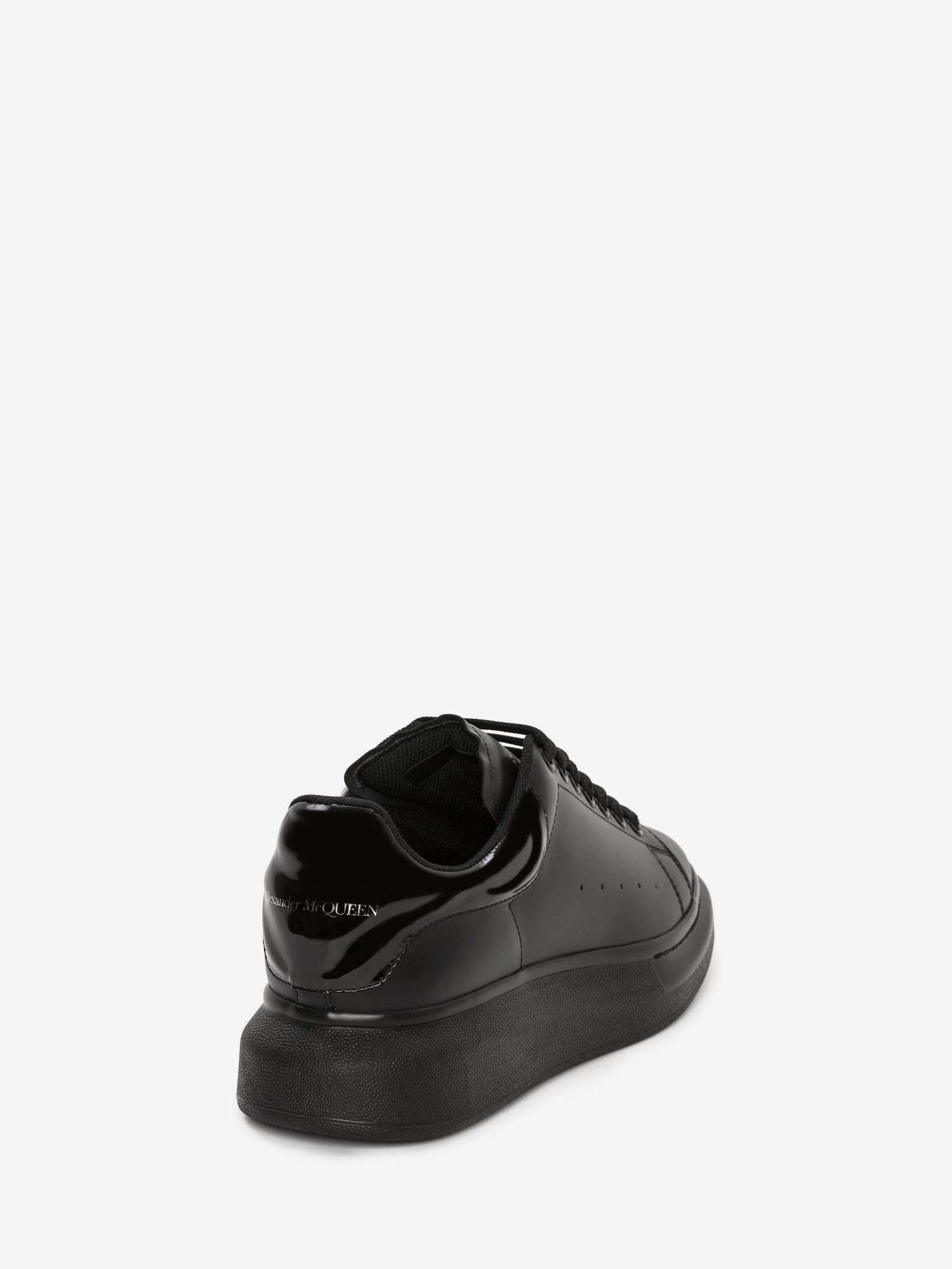 Gloss-Heel Oversized black Sneakers - Black
