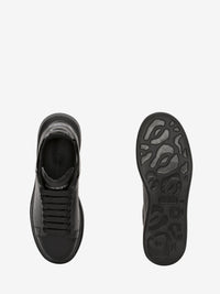 Gloss-Heel Oversized black Sneakers - Black