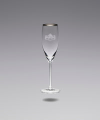 Champagne Glasses Silver - White & Silver