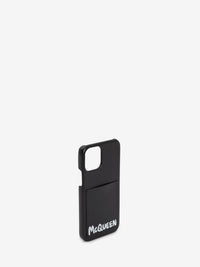 Mcqueen Graffiti black & cocoa Iphone 12 Pro Case - Black & Cocoa