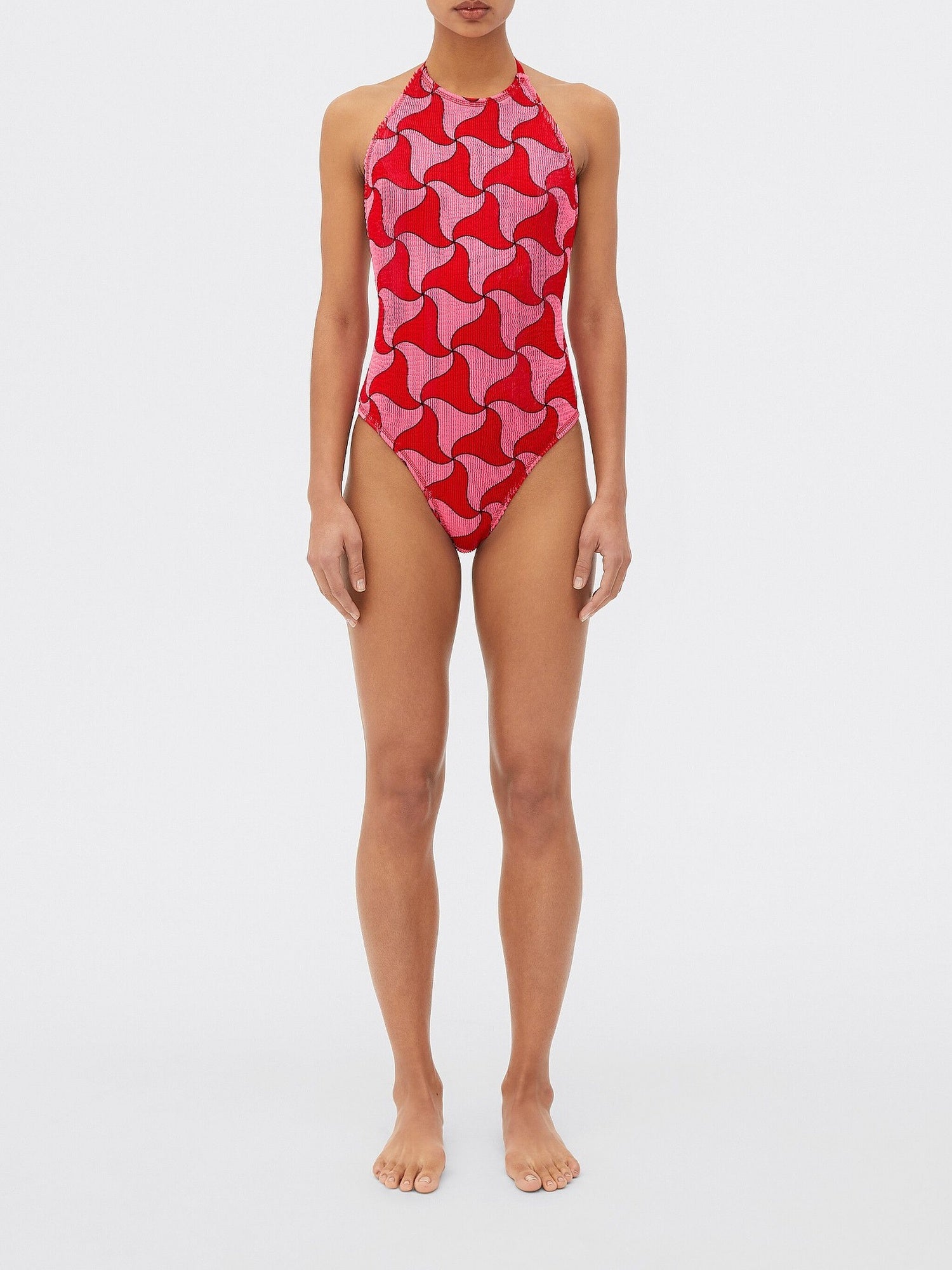 Scarlet pink & red Swimsuit - Pink & Red
