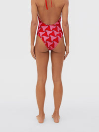 Scarlet pink & red Swimsuit - Pink & Red