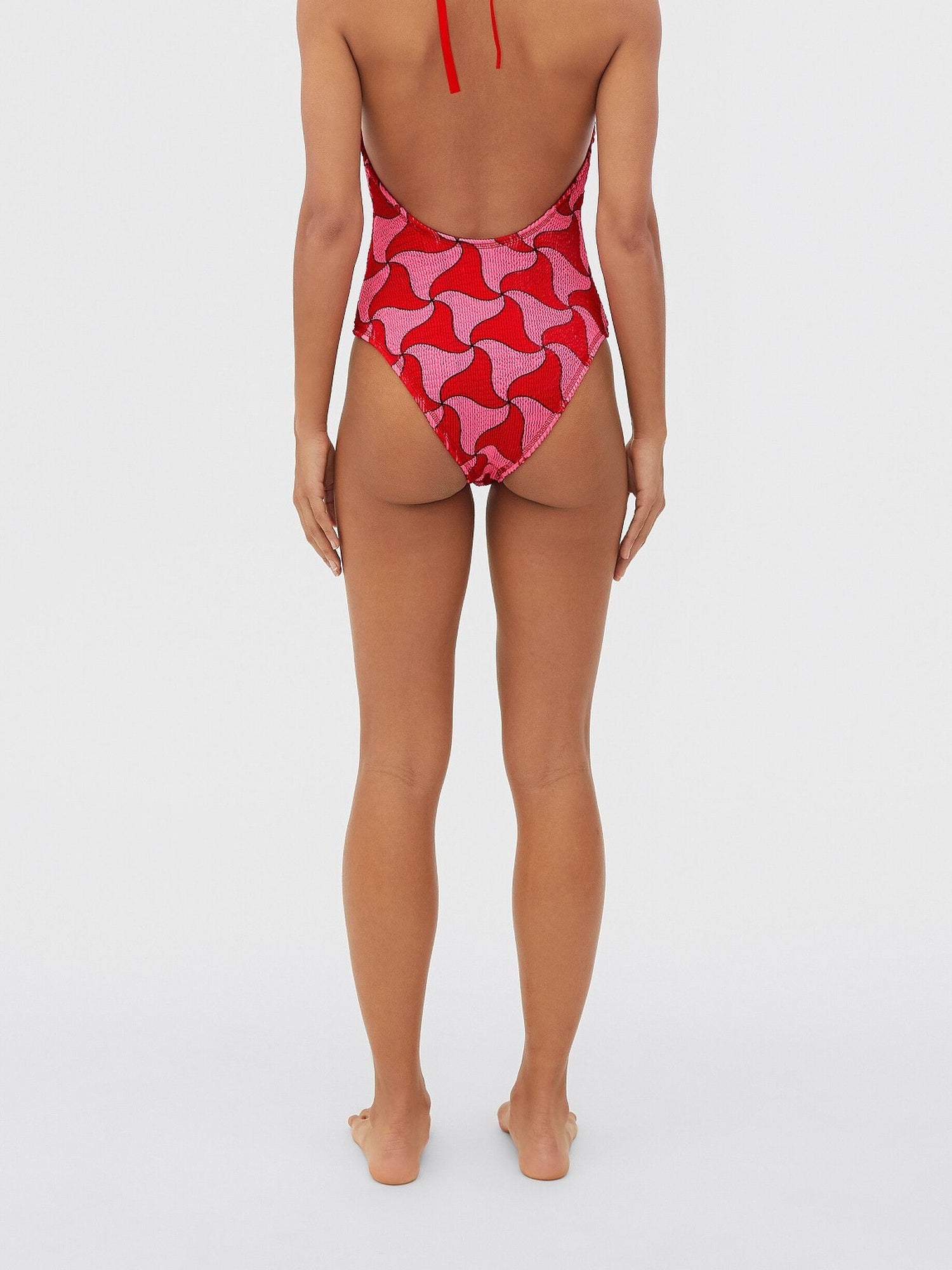 Scarlet pink & red Swimsuit - Pink & Red