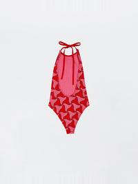 Scarlet pink & red Swimsuit - Pink & Red
