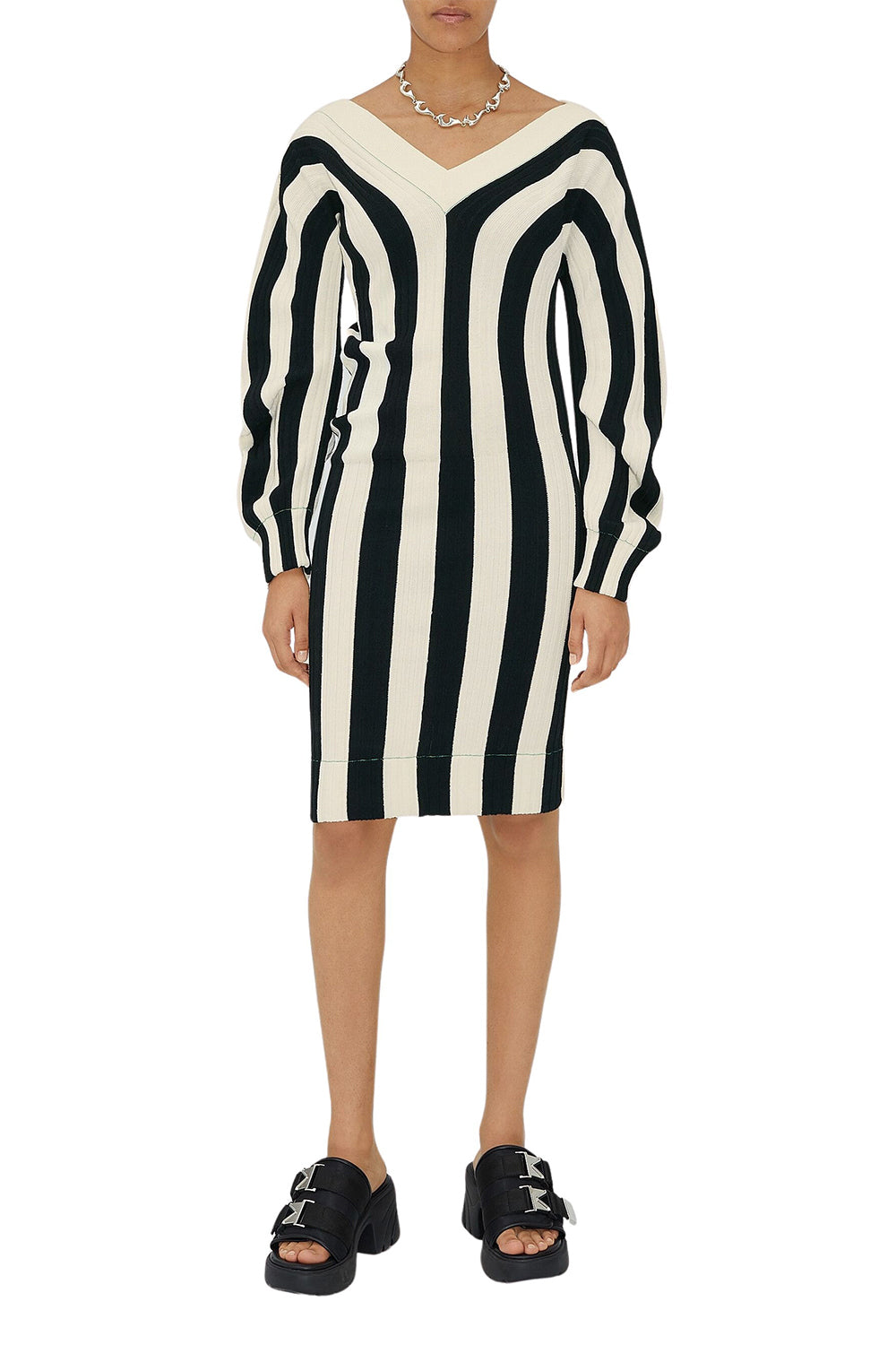 Grey melange Dress - Grey Melange & Mix