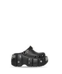 HardCrocs™ Mules - Black & Silver