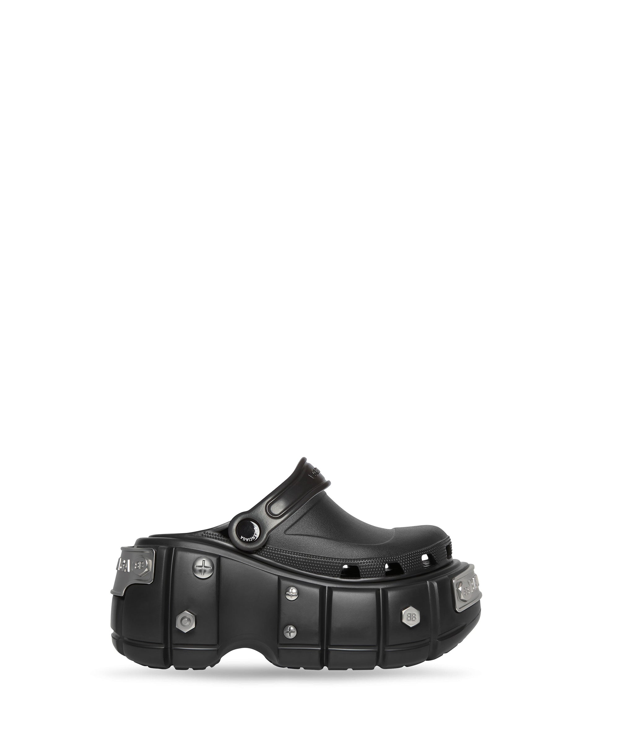 HardCrocs™ Mules - Black & Silver