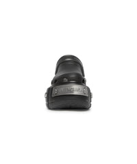 HardCrocs™ Mules - Black & Silver